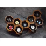 Royal Craft Expertise Uhrenbox für Herren, Einzelschlitz, Uhren-Vitrine, Herren-Uhrenbox, Organizer, dunkles Rosenholz, Uhrenaufbewahrung, Valentinstagsgeschenk, Uhren-Organizer, Halter (nine room)