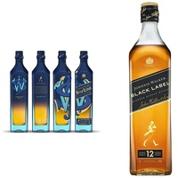 Johnnie Walker Blue Label | 40% vol | 700ml & Black Label | Blended Scotch Whisky | Ausgezeichneter, aromatischer Bestseller | blended in den 4 prominentesten | 40% vol | 700ml