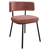 MIRJAN24 Stuhl Iga (1 Stück), Beine aus Metall, 58x57x75 cm rosa