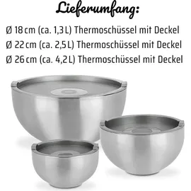 GSW Servier-Thermoschüssel Silber 6-tlg.