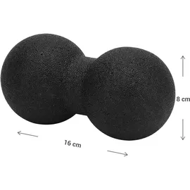 casativo Faszienmassageball Duo (8 cm, schwarz): Punktuelle Massage für Nacken, Rücken & mehr. Einfache Anwendung für effektive Entspannung