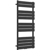 neu.haus Handtuchheizkörper Voss 600 x 1200 mm 703 W schwarz Mittelventil