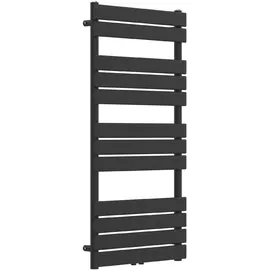 neu.haus Handtuchheizkörper Voss 600 x 1200 mm 703 W schwarz Mittelventil