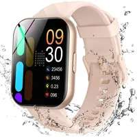 Parsonver FF2 Smartwatch (4,7 cm, android ios), Parsonver FF2 Damen Smartwatch 5ATM wasserdicht 1.85" HD Display goldfarben