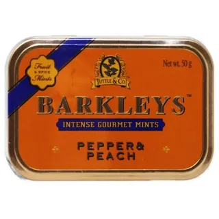 Barkleys Pepper und Peach Dragees mit Pfeffer und Pfirsich 50g