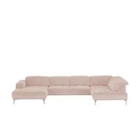 Lounge Collection Wohnlandschaft  Sarina , rosa/pink , Maße (cm): B: 383 H: 75 T: 212.0