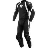 Dainese Avro 4, Lederkombi 2tlg. - Matt-Schwarz/Matt-Schwarz/Weiß - 64