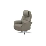 HIMOLLA Fernsehsessel 7051 Leder 74 x 113 x 86 cm Braun mit Kopfteil