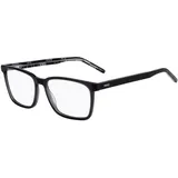 HUGO BOSS HUGO Rechteckig Azetat Brillen in Grey Pattern Black für Herren, Brille mit Sehstärke, optional mit Sonnenbrillen tönung oder Blaulichtfilter (Modell Hg 1074)