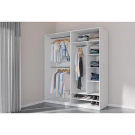 marmex möbel TRES A/B Kleiderschrank 190x206x51 weiß
