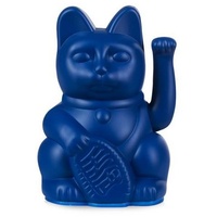 DONKEY Lucky Cat Mini | Dark Blue | Japanische Glücksbringer Winkekatze in dunkeblau 9,8 cm