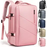 Rucksack Herren 30L Rucksack Laptop Damen 17 Zoll Rucksack mit Laptopfach Wasserdicht Arbeitsrucksack, Tagesrucksack Herren Business Daypack Handgepäck (Rosa)