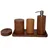 houseproud Badaccessoire-Set Holz Beige