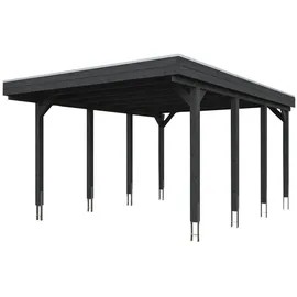 SKANHOLZ Carport Friesland Schiefergrau 397 x 555 cm mit Aluminiumdach