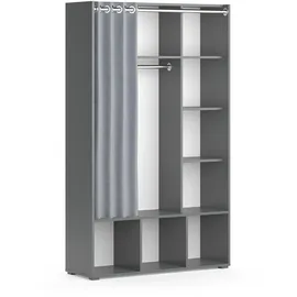 Vicco Kinderkleiderschrank Luigi 105,8 x 178,1 cm Kiefer grau