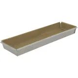 De Buyer Rechteckige Perfor. Tortenform Backtrennfolie 35x10x3.5cm, Backform, Silber