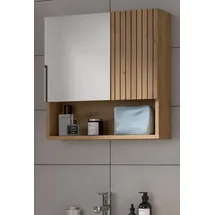 inn.furn Badezimmer Spiegelschrank in Eiche 54 x 55 cm Livia