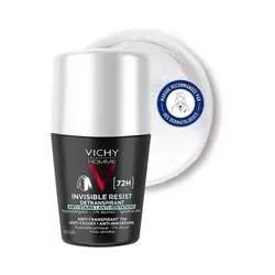 VICHY HOMME DERMO-DÉTRANSPIRANT INVISIBLE PROTECT 72H ANTI-TACHES ANTI-IRRITATIONS Rouleau 50 ml