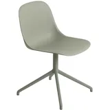 Muuto Fiber Side Chair, swivel base, dusty green / dusty green