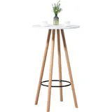 deluke Bartisch rund 107 x 60 cm Weiß/Beige