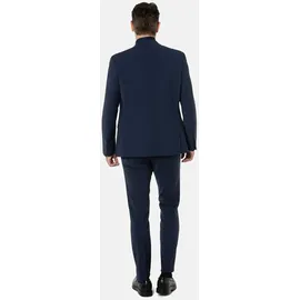 Thomas Goodwin Anzug THOMAS GOODWIN "Anzug", Herren, Gr. 94, Schlankgrößen, blau (navy), 52% Polyester, 43% Wolle, 5% Elasthan, unifarben, slim fit, Anzüge, im Slim-Fit, 10103-0-20707