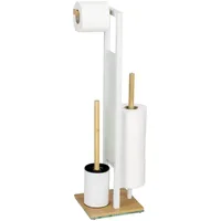 Wenko WC-Garnitur Rivalta Weiß/Braun (26214100)