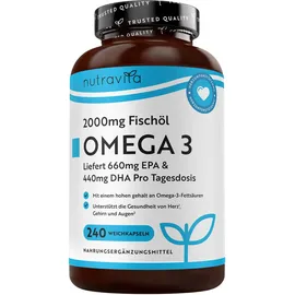 Nutravita Omega 3 2000 mg Fischöl Kapseln 240 St.