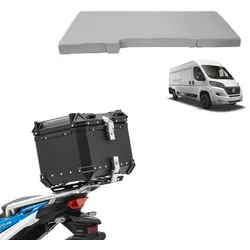Set: Alu Topcase Bagtecs XB45 45 L schwarz + Klappmatratze Fahrerkabine VM7 passend für Ducato, Jumper, Boxer