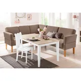 Home Affaire "Fehmarn", 255x98x210 cm Strukturstoff langer Schenkel rechts beige (dunkelbeige), (91577233-0)