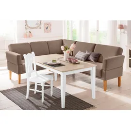 Home Affaire "Fehmarn", 255x98x210 cm Strukturstoff langer Schenkel rechts beige (dunkelbeige), (91577233-0)