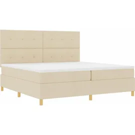 vidaXL Boxspringbett 200 x 200 cm Creme