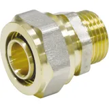 Pipetec Schraubfitting Übergangsstück Messing 20 mm x R 1/2