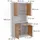 Vicco Küchenbuffet Raul 83,6 x 188,5 cm Weiß/Goldkraft Eiche