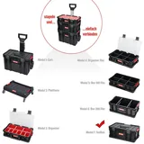 Kreher Werkzeugtrolley 'Q-Brick' aus Kunststoff in Schwarz (Module wählbar)