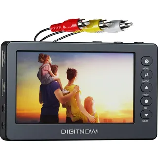 DigitPro VHS zu Digital Konverter, HD Video Grabber, 1080P 60FPS Video zu Digital Converter, Aufnehmen von Video und Audio von VCR, VHS, Hi8, DVD, Camcorder (Schwarz Mini DV Abspielgerät)