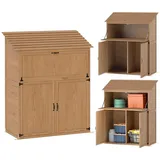 Outsunny Geräteschrank 1,1 x 0,54 m Braun