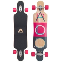 Apollo Longboard Twin Tip DT Longboard 40", aus Holz mehrlagig verleimt für Idealen Flex & Stabilität rosa