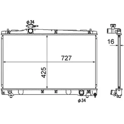 Kühler Motorkühlung MAHLE CR 1866 000S