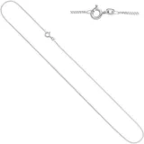 Goldkette JOBO "Panzerkette 1,7 mm" Gr. 36, weißgold 585, Halsketten, Damen, 36cm, Weißgold 585, Goldkette, 14 Karat 585 Weißgold
