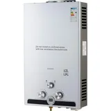 18L LPG Gas Durchlauferhitzer Propan, tragbarer Warmwasserbereiter 31–72°C ohne Strom, Niederdruck 0,015 MPa, Camping Boiler für Wohnmobil, Caravan, Boot & Outdoor Dusche mit Zubehör