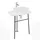 Vitra Plural Waschtisch-Unterbau 64055 68,5 x 49 x 74 cm, hoch, freistehend, Platte edelweiß