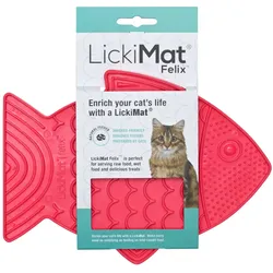 LickiMat Felix - Schleckmatte aus Naturgummi für Katzen - pink