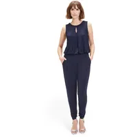 Vera Mont Overall VERA MONT "Vera Mont Jumpsuit im Glitzer-Look" Gr. 48, Normalgrößen, blau (patch dark blue/dark blue) Damen Overalls Glitzer