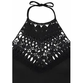 LASCANA Neckholderkleid Sommerkleid Schwarz 46