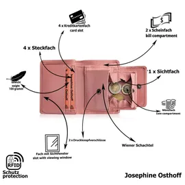 Josephine Osthoff Handtaschen-Manufaktur Josephine Osthoff Geldbörse Damen Portemonnaie rosa