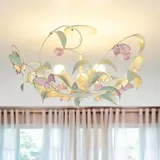 Licht-Erlebnisse Wandleuchte - Deckenleuchte "Summer" Weiß Rosa Metall 3-flammig Deckenlampe Wohnzimmer Schlafzimmer Flur