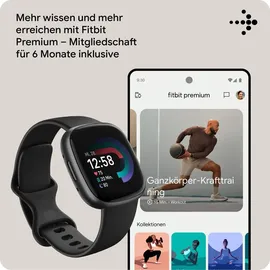 Fitbit Versa 4 aluminium graphit schwarz/schwarz