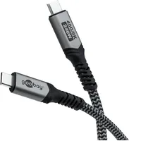 goobay USB-C 0,5 m Schwarz/Grau
