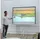 Homcom Beamer Leinwand Kunststoff Metall weiß 171L x 131H cm