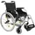 FabaCare Rollstuhl D200 Leichtgewichtrollstuhl faltbar grau/schwarz